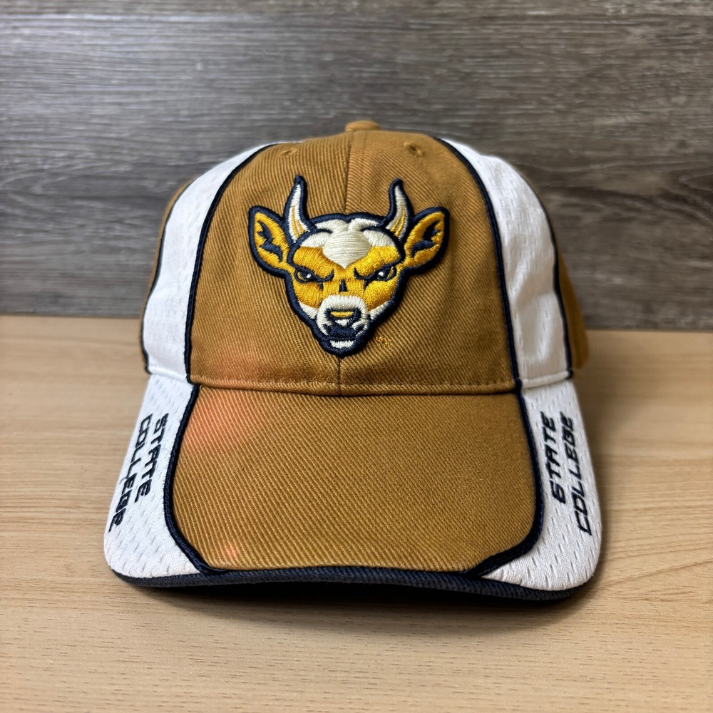 State College Spikes Hat Cap Strap Back Brown MiLB Baseball Adjustable